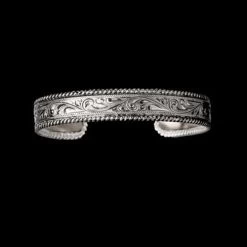 Vogt Womens Accessories - Jewelry - Narrow Hand Engraved Cuff Bracelet