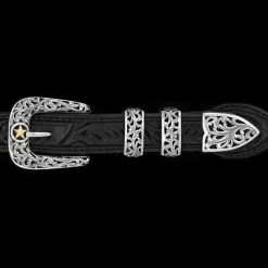Vogt Men's Accessories - Buckle Sets - The CV Filigree 14K Gold Star - 1"