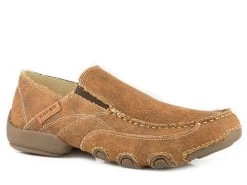 Roper Men's Casuals - Driving Moccasin Slip-On - Tan Vintage Canvas