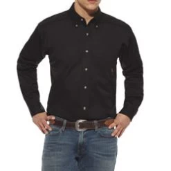 Ariat Men's Solid Twill Shirt - Black