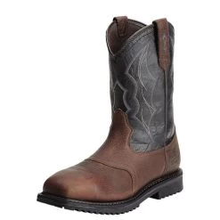 Ariat Men's Boots - Rigtek Waterproof Composite Toe - Oiled Brown / Black