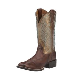 Ariat Women's Boots - Round Up - Yukon Brown / Bronze