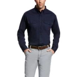 Ariat Men's FR Solid Work Shirt - Navy