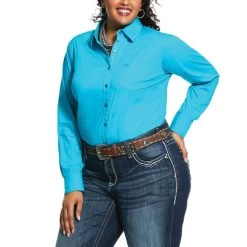 Ariat Women's Clothing - Kirby Stretch Shirt - Turquoise