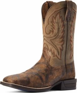 Ariat Men's Boots - Wilder Western - Antique Grey / Brown Bomber