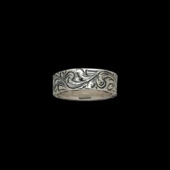 Vogt Men's Accessories - Jewelry - Engraved Sterling Silver 5/8" Ring