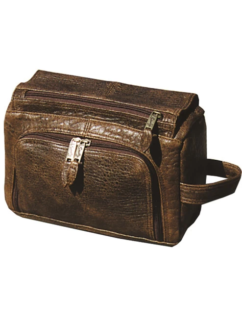 Scully Men's Accessories - Leather Shave Kit - Walnut