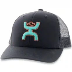 Youth Turquoise And Orange Hooey Black Patch