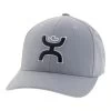 Hooey YOUTH Flexfit Grey Cap-Black Hooey Up Patch