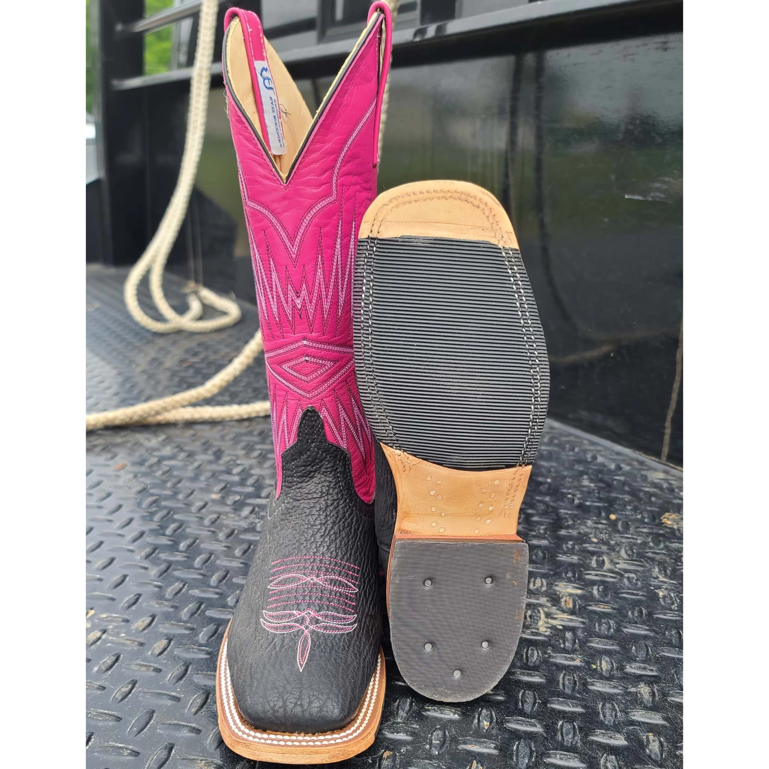 Anderson Bean Black/Pink Oiled Shark Boots - Image 2