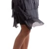 Gigi Moda Women's Clothing - Siena Short Ruffle Skirt - Charcoal