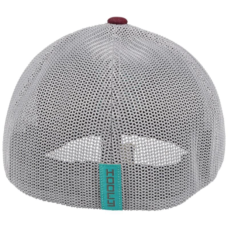 Hooey Maroon Grey Youth Cap-Silver/Turq Hooey Up Patch - Image 3