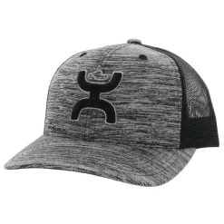 Hooey Mid Profile Grey Black Muted Print/Black Cap-Hooey Up Logo