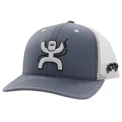 Hooey Mid Profile Grey/White Cap-Arc Welder Logo