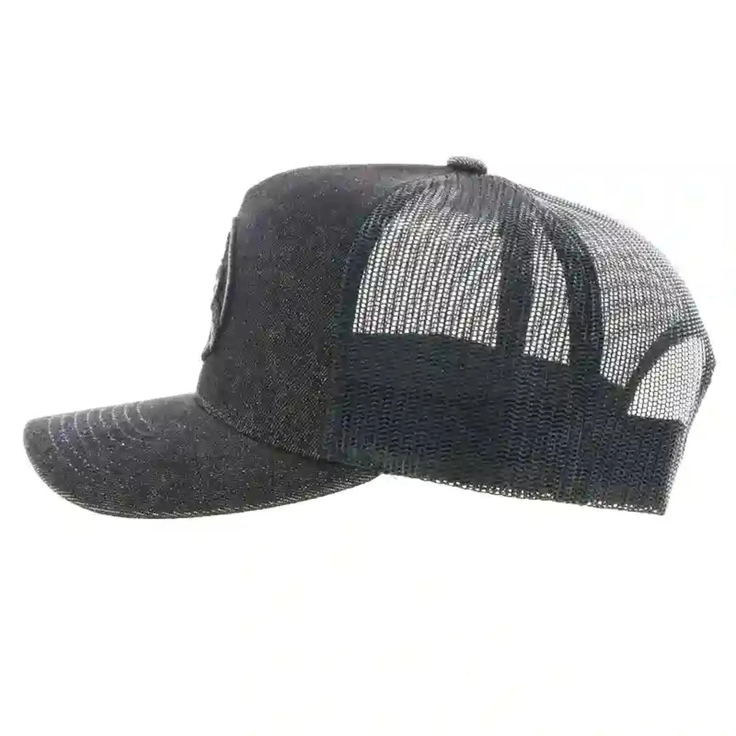 Hooey High Profile Heather Black Cap-Charcoal Roughy Logo - Image 2