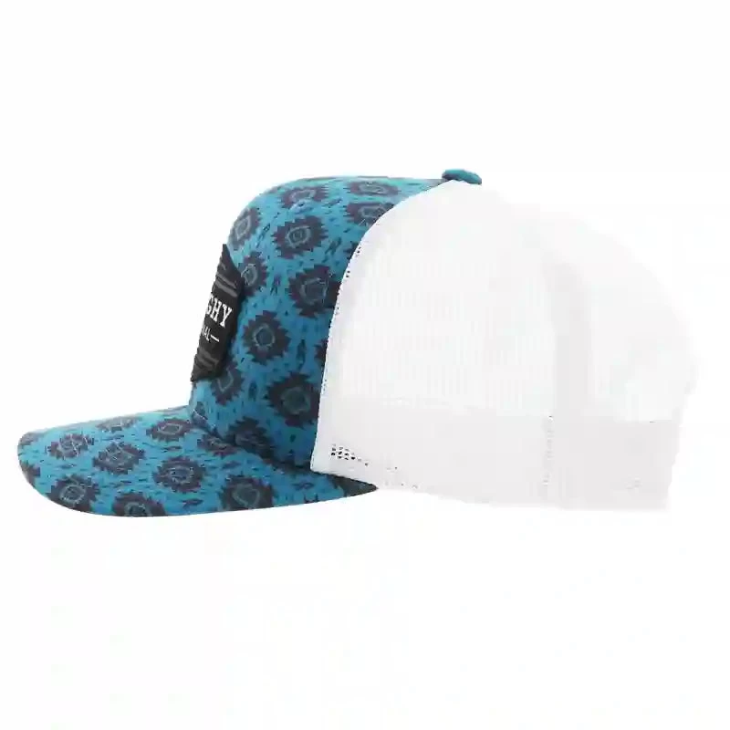 Hooey High Profile Turg/Blk Aztec Print Cap-Roughy Patch - Image 2