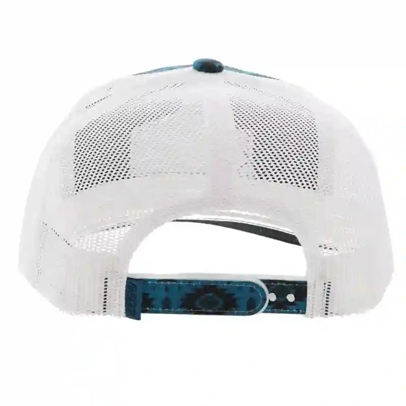 Hooey High Profile Turg/Blk Aztec Print Cap-Roughy Patch - Image 3