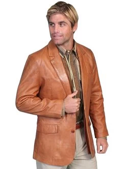 Scully Men's Jacket - Western Blazer Lamb - Ranch Tan