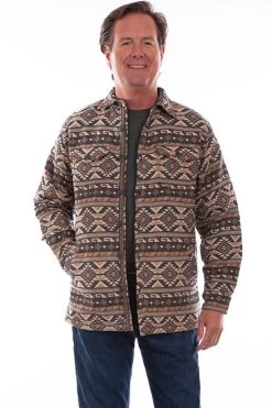 Scully Men's Jacket - Southwest Shirt Style Tan