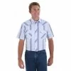 Wrangler Men's Shirt - Sport Western Snap / Short Sleeve - Assorted Stripes