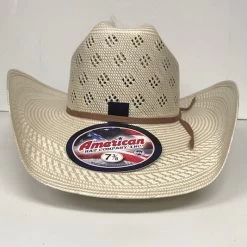 American Straw Hat With Diamond Vent