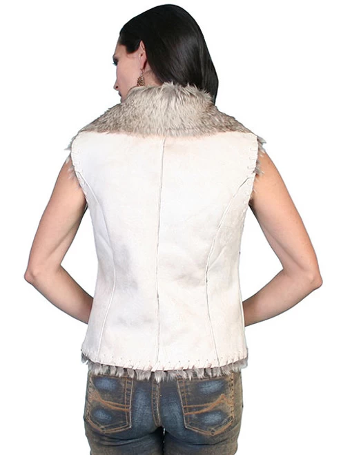 Scully Women's Apparel - Lightweight Faux Vest - Chalk - Image 2