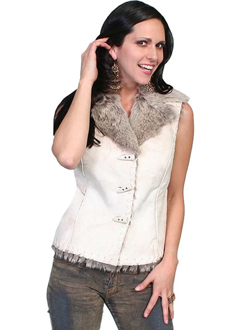 Scully Women's Apparel - Lightweight Faux Vest - Chalk