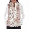 Scully Women's Apparel - Faux Fur Vest - Leopard