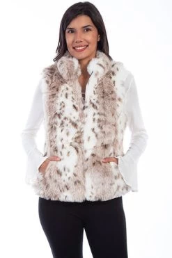 Scully Women's Apparel - Faux Fur Vest - Leopard