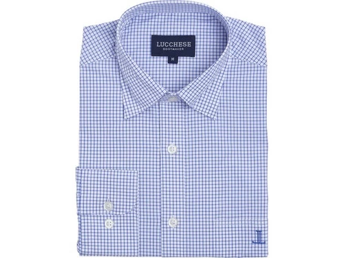 Lucchese Men's Apparel - Pattern Button Up Shirt - Blue