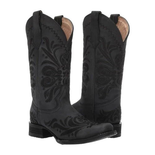 Circle G By Corral Women's Boots - Embroidery Square Toe - Image 2