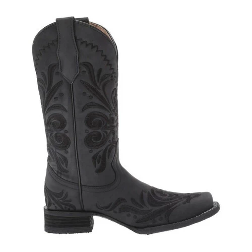 Circle G By Corral Women's Boots - Embroidery Square Toe - Image 3