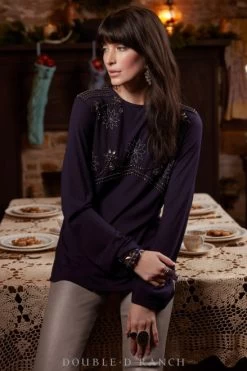 Double D Ranchwear Women’s - Dincan's Dancehall Tee - Blue Indigo