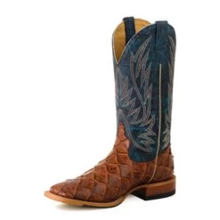 Horse Power By Anderson Bean Men's Boots - Cognac Fish Print / Regal Blue