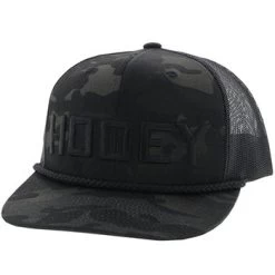 Hooey Camo And Black Pistol Cap