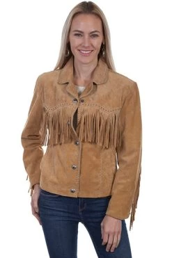 Scully Women's Leatherwear - Fringe Suede Jacket - Old Rust # 126