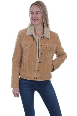 Scully Women's Leatherwear - Suede Jean Jacket - Old Rust # 126