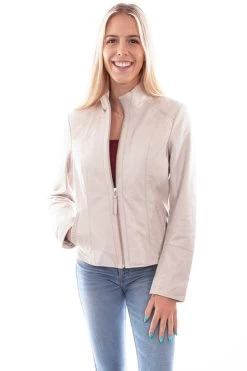 Scully Women's - Lightweight Leather Jacket - Beige