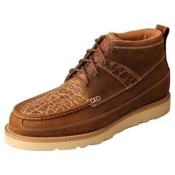 Twisted X Men's Casuals - Kicks - 4" Wedge Sole - Distressed Saddle & Cognac