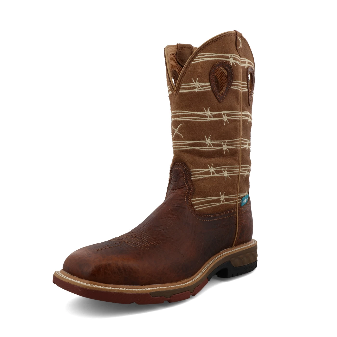 Twisted X Rustic Brown/Lion Tan Alloy Square Toe