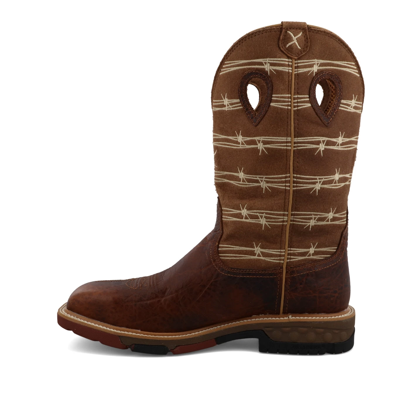 Twisted X Rustic Brown/Lion Tan Alloy Square Toe - Image 2