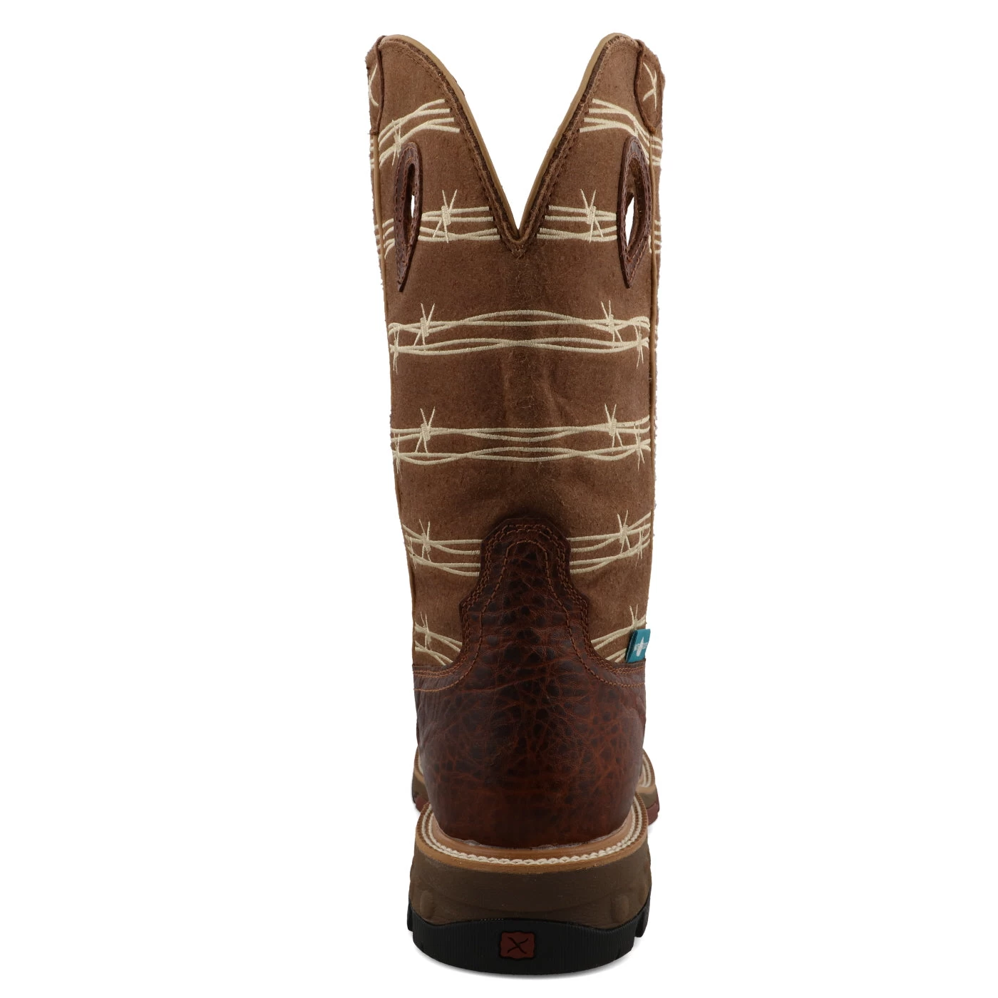 Twisted X Rustic Brown/Lion Tan Alloy Square Toe - Image 6