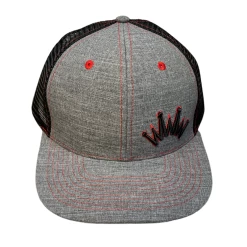 Best Ever Flat Brim Grey/Red Cap