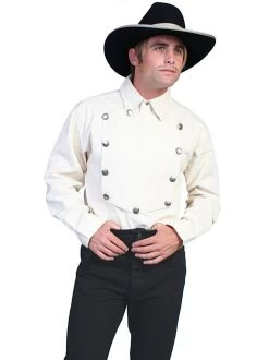 Scully Men's Shirt - Range Wear - Bib - Natural