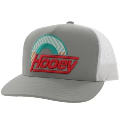 Hooey YOUTH High Profile Grey/White Cap-Multi Color Hooey Patch