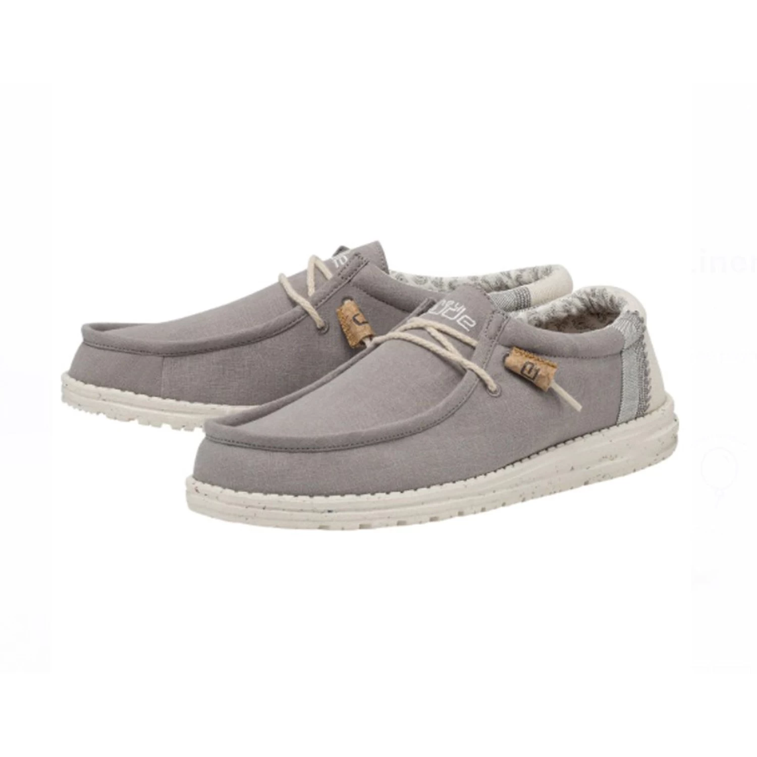 Heydude Hey Dude Men's Wally Linen Natural Grey Casual Shoe - Image 2