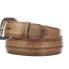 Lucchese Men's Belts - Smooth Goat / Hobby Stitch - Tan