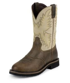 Justin Men's Work Boots - Superintendent EH ST - Brown / Sawdust