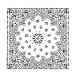 Bandanas - Traditional Paisley - White