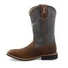 Twisted X Kids Chocolate And Dusty Blue Square Toe Boots